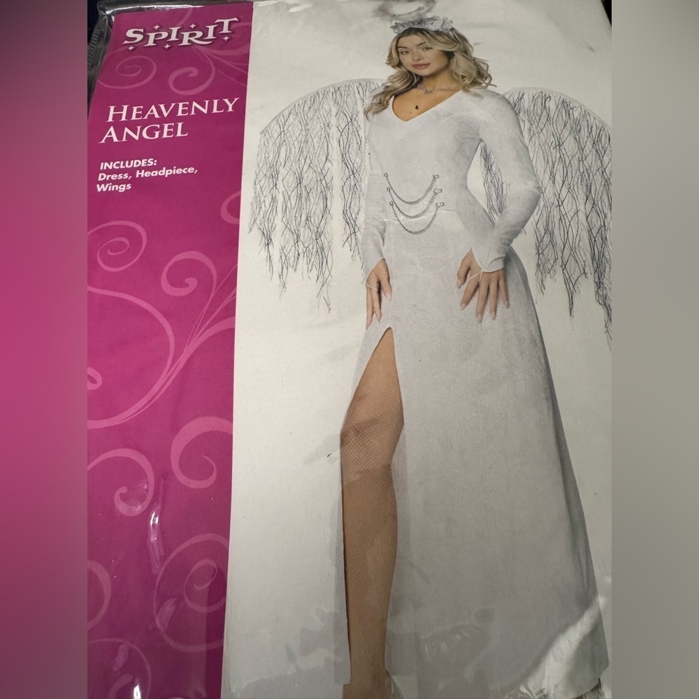 NWT Spirit Halloween Heavenly Angel Costume Adult Large (12-14) Cosplay Theater